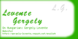 levente gergely business card